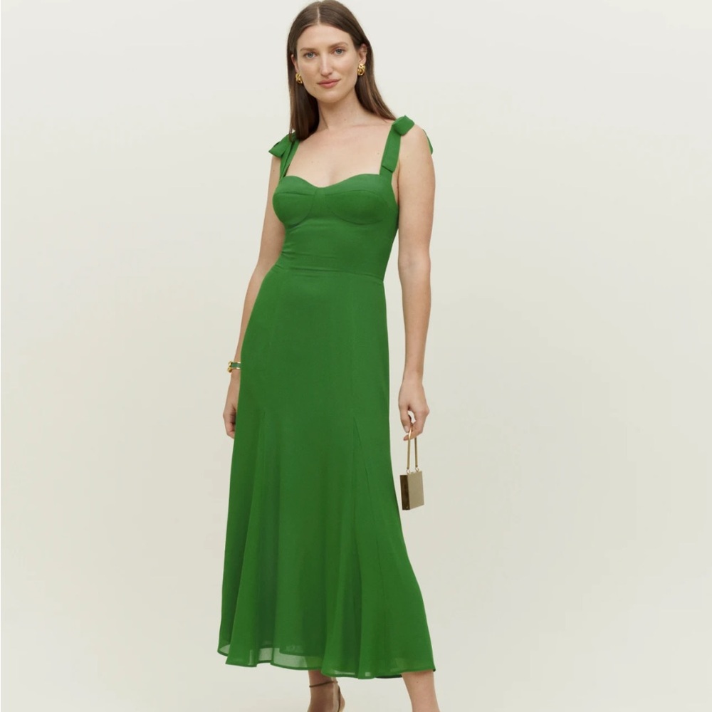 Reformation green dress